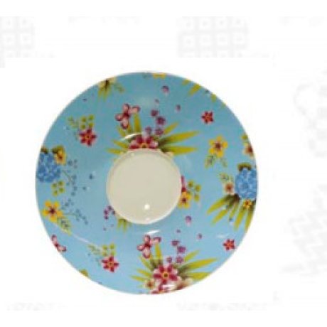 Farfurie Portelan Colectia Blossoms Blue Checkered