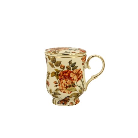 Cana cu infuzor de portelan colectia "Herbal Roses"