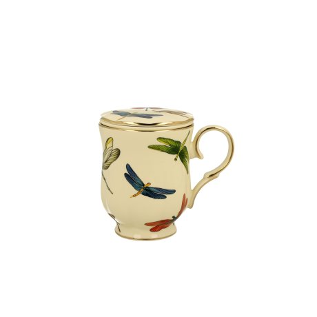 Cana cu infuzor de portelan colectia "Dragonfly"