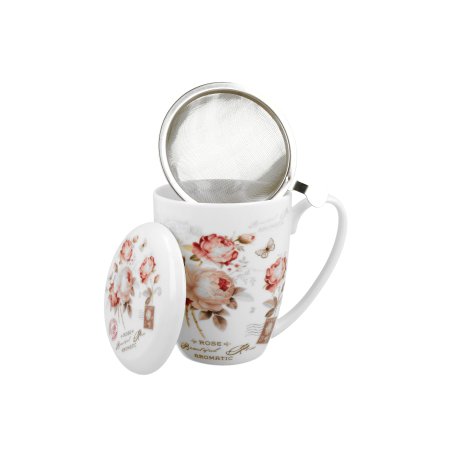 Cana cu Infuzor si capac "Romantic roses"