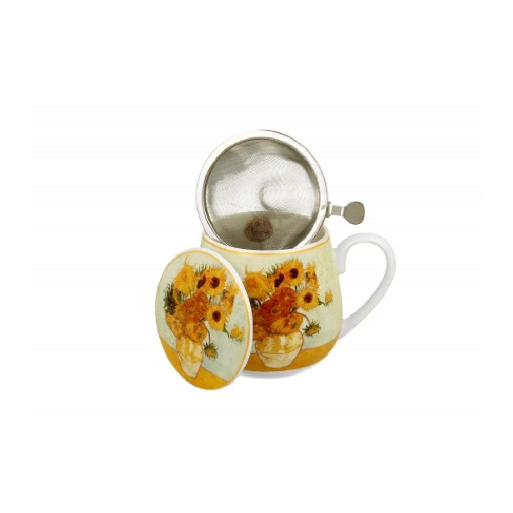 Cana cu Infuzor si capac 0.43L "Van Gogh - Sunflowers"