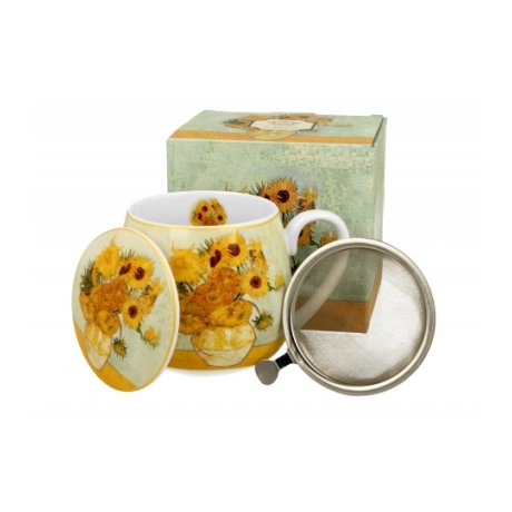 Cana cu Infuzor si capac 0.43L "Van Gogh - Sunflowers"