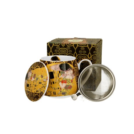 Cana cu Capac si infuzor 0.43L  "Gustav Klimt - The Kiss"