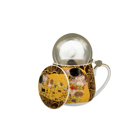 Cana cu Capac si infuzor 0.43L  "Gustav Klimt - The Kiss"