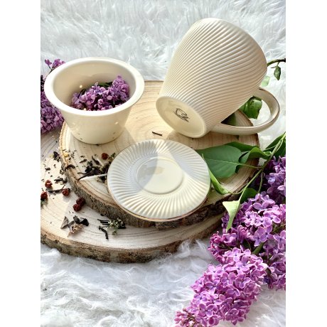 Cana cu infuzor de portelan colectia "Ice Cream"
