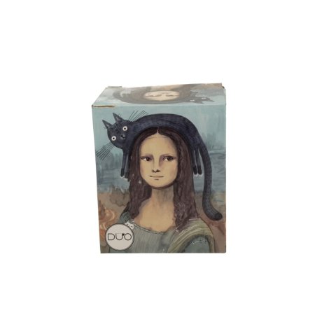 Cana cu Capac si infuzor "Monalisa cu pisica"