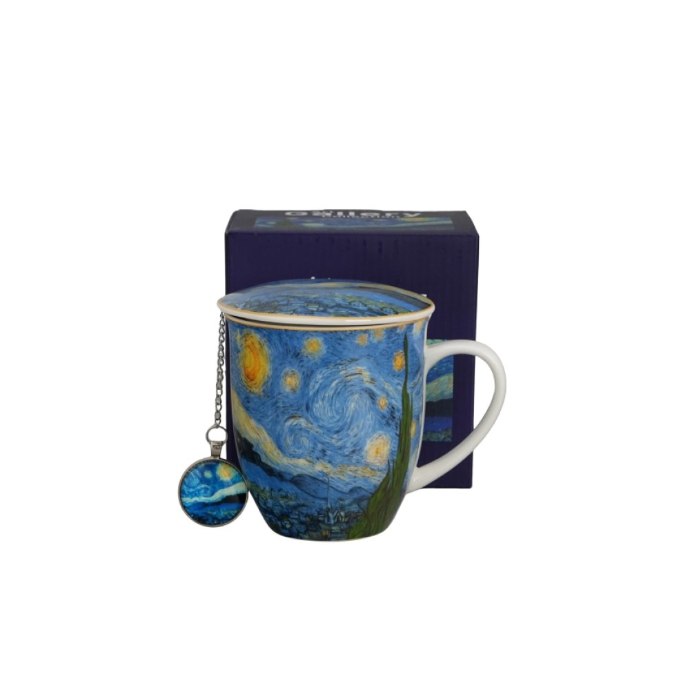 Cana cu Infuzor si capac 0.43L  "Van Gogh - Starry Night"