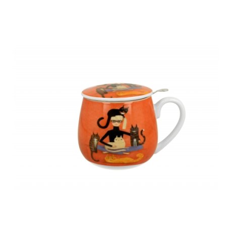 Cana cu Capac si infuzor "Cindy and Kitties"