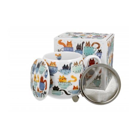 Cana cu Capac si infuzor "Teacup Cats"