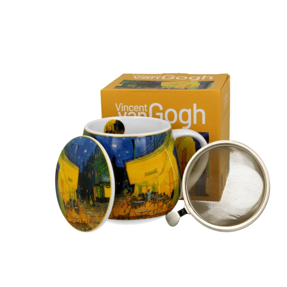 Cana cu Capac si infuzor "Vincent van Gogh - Terrace at Night"