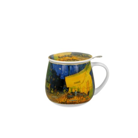 Cana cu Capac si infuzor "Vincent van Gogh - Terrace at Night"