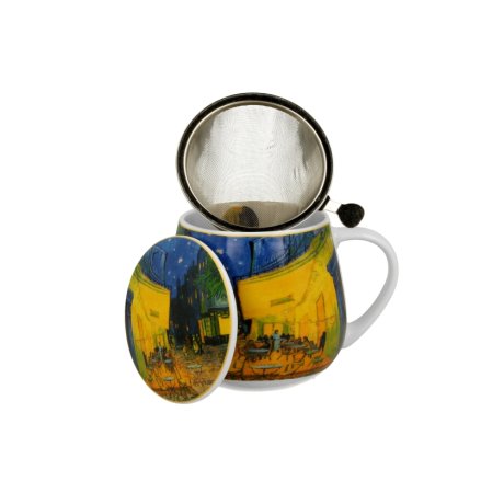 Cana cu Capac si infuzor "Vincent van Gogh - Terrace at Night"
