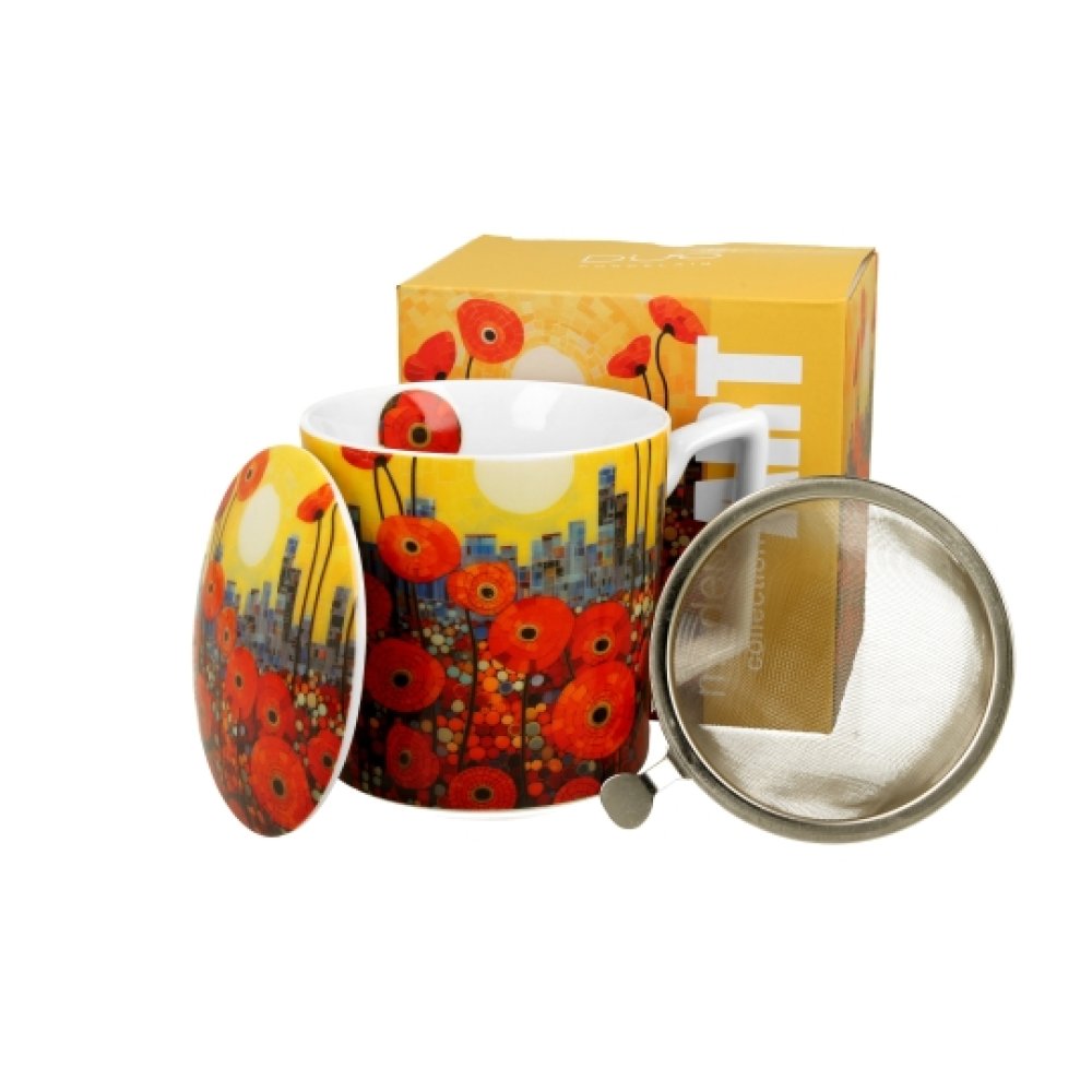 Cana cu Capac si infuzor "Modern Poppies" Cana cu Capac si infuzor "Modern Poppies"
