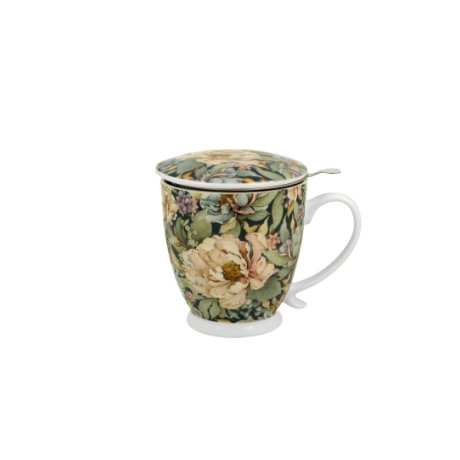 Cana cu Capac si infuzor "Blue Peony"