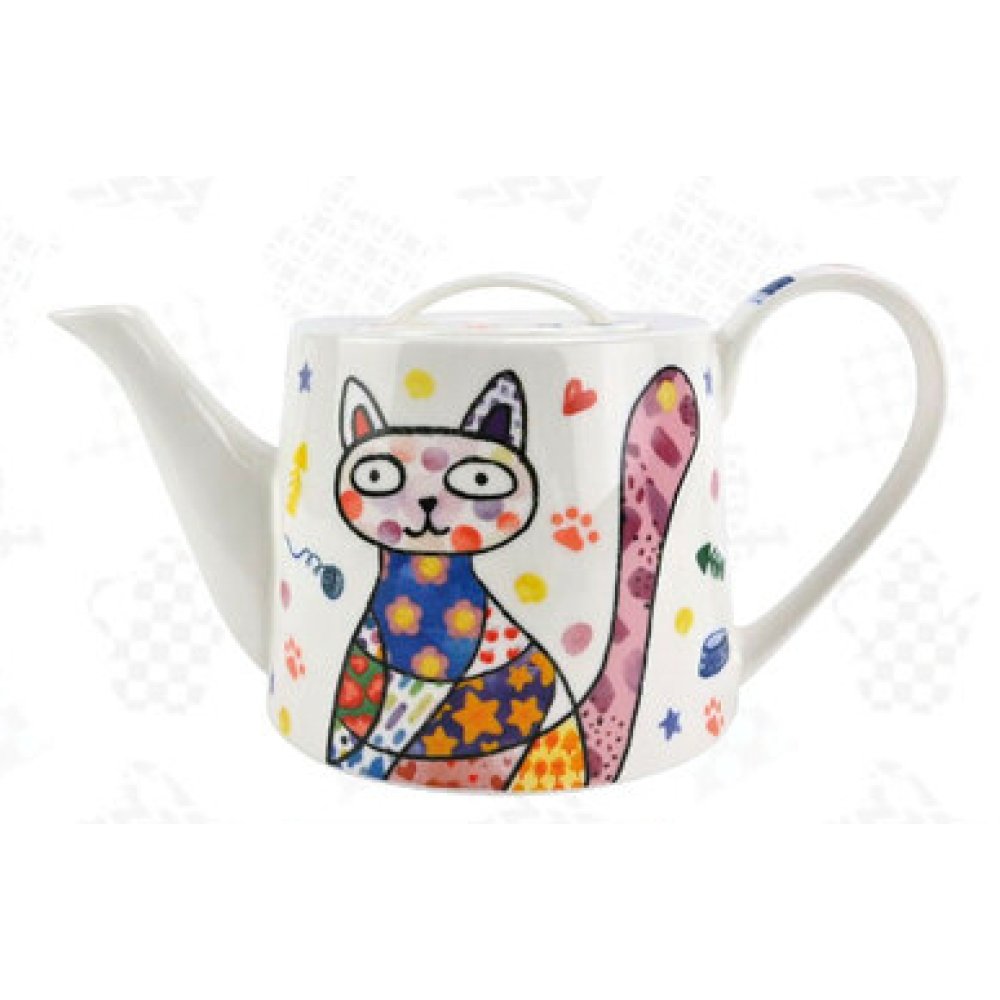 Ceainic Portelan Colectia "Abstract Cat"