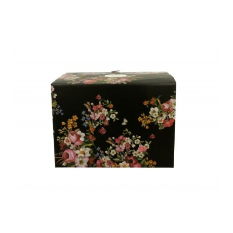 Ceainic de Sticla cu infuzor ceramic "Vintage Black Flowers" 1L