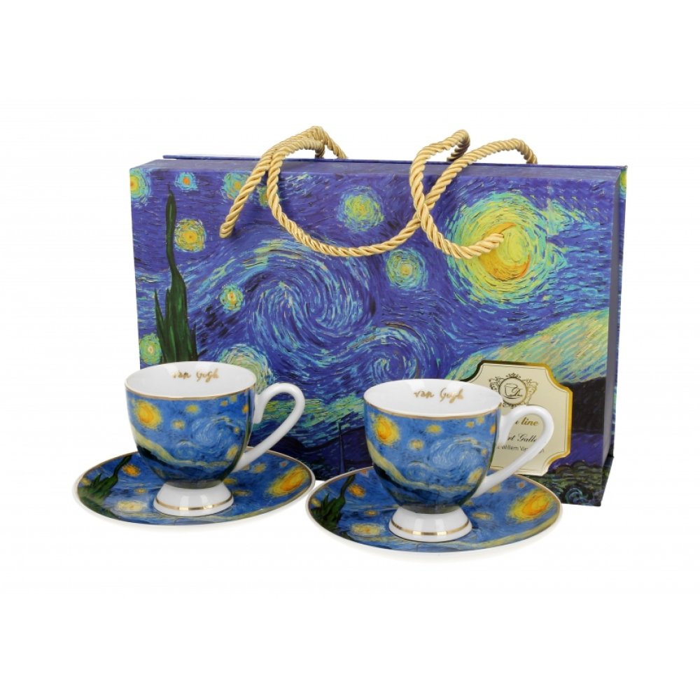 Set 2 cescute cu farfurie Colectia "Vincent van Gogh - Starry Night" Set 2 cescute cu farfurie Colectia "Vincent van Gogh - Starry Night"