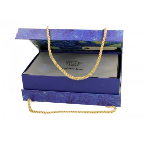 Set 2 cescute cu farfurie Colectia "Vincent van Gogh - Starry Night"