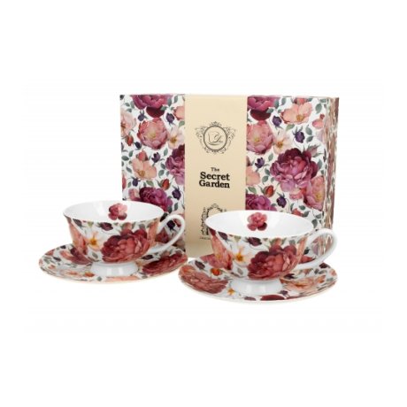 Cescuta cu Farfurie colectia "Spring Roses White"