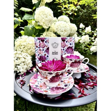 Cescuta cu Farfurie colectia "Spring Roses White"