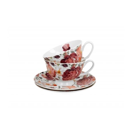 Cescuta cu Farfurie colectia "Spring Roses White"