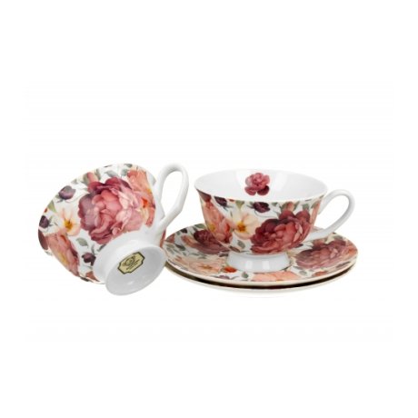 Cescuta cu Farfurie colectia "Spring Roses White"