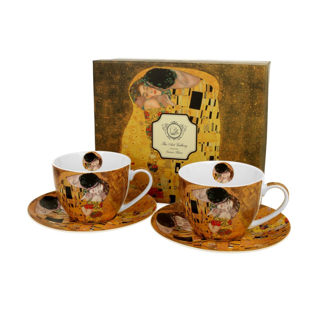 Set 2 Cescute cu Farfurie Colectia "Gustav Klimt" Set 2 Cescute cu Farfurie Colectia "Gustav Klimt"