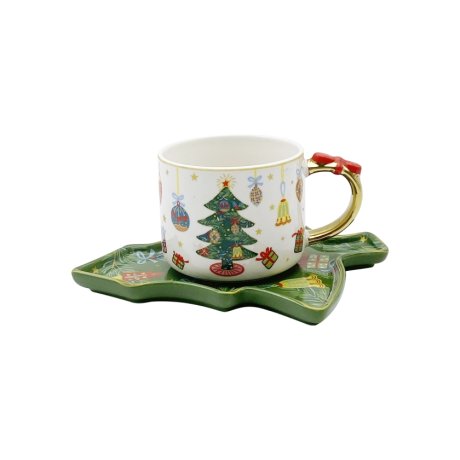 Ceasca cu Farfurie Colectia "Christmas Tree"