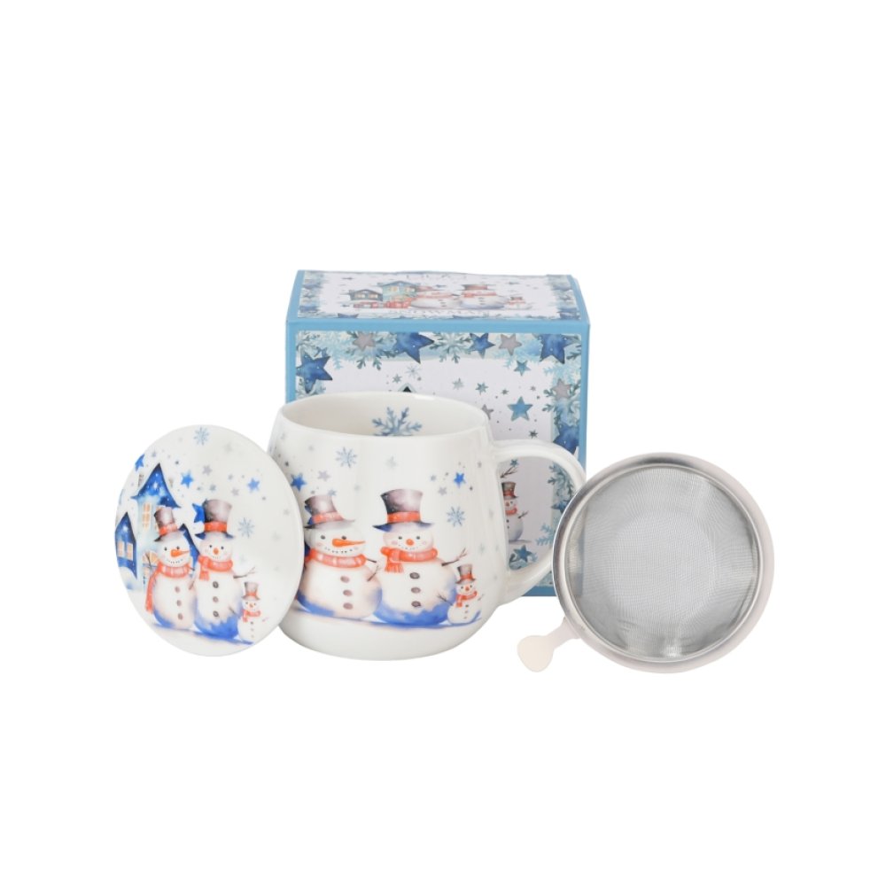 Cana cu Capac si infuzor Colectia "Snowman"