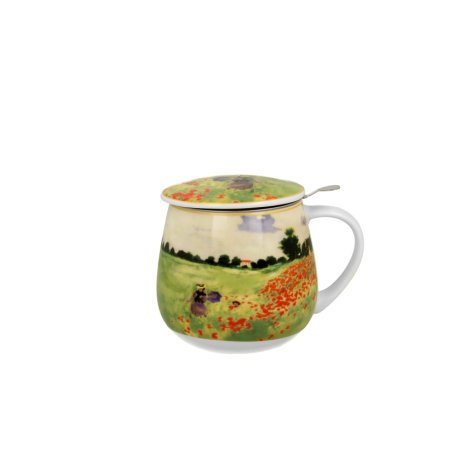 Cana cu Infuzor si capac 430ml -  "Claude Monet - Poppy Field"