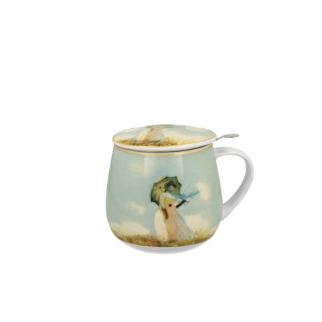 Cana cu Capac si infuzor 0.43L  "Claude Monet - Woman with Parasol"