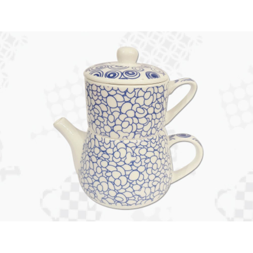 Tea For One Portelan Colectia Japoneza "Prundis Albastru"