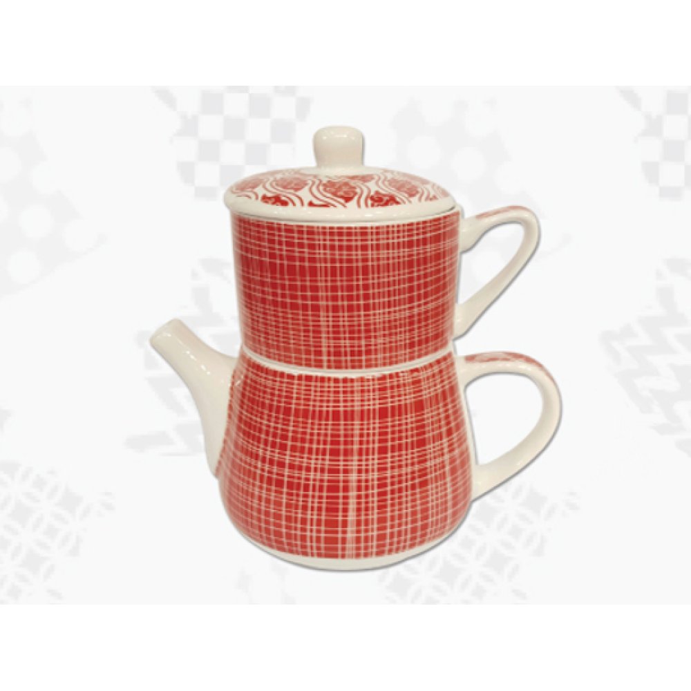 Tea For One Portelan Colectia Japoneza "Linii Rosii"