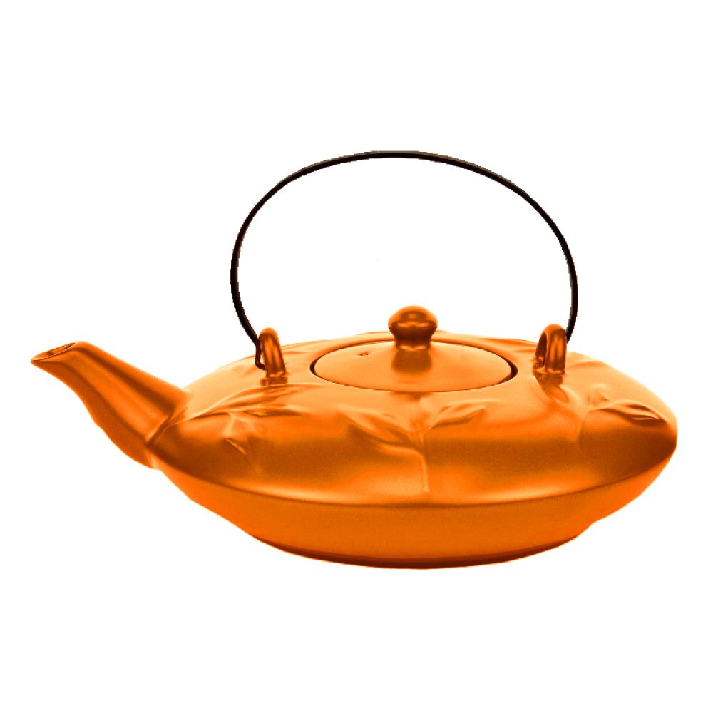 Ceainic Portelan Japonez KYOTO Portocaliu 0.7L