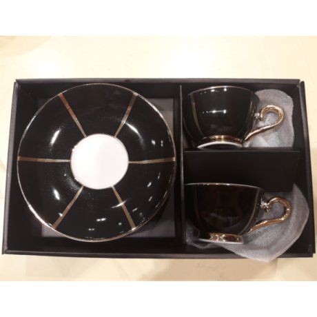 Ceasca espresso colectia "Black and Gold Lines" Gold Collection