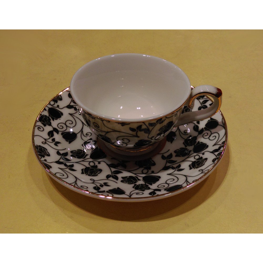 Ceasca espresso colectia "Black Flowers" Gold Collection