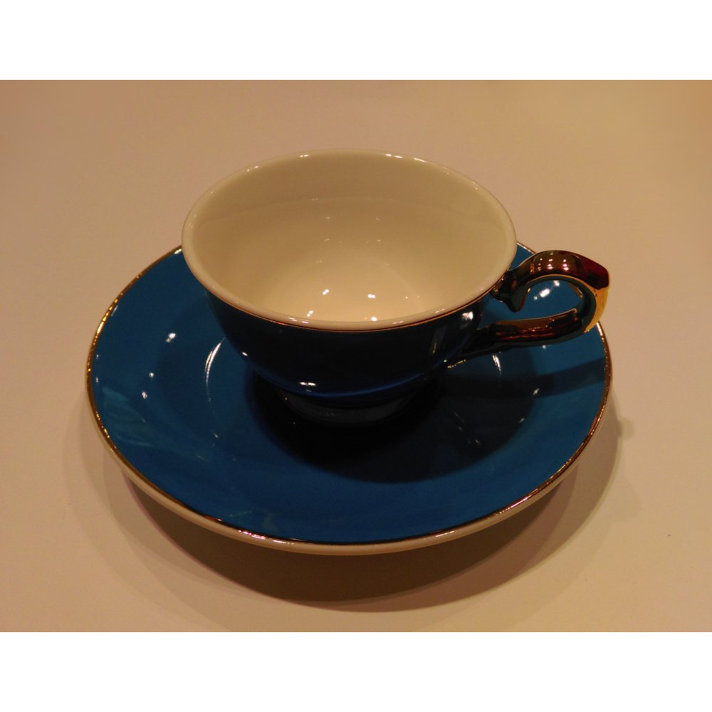 Ceasca espresso colectia "Blue and Gold Lines" Gold Collection