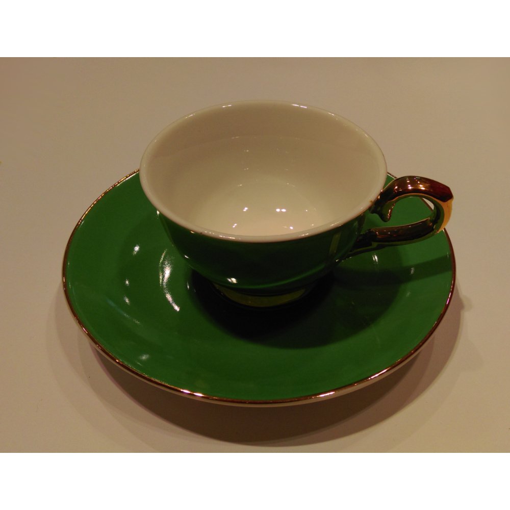 Ceasca espresso colectia "Green and Gold Lines" Gold Collection