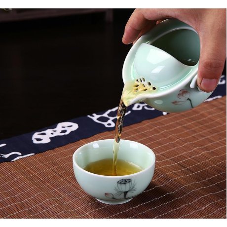 Set de Ceai pentru Calatorie Flori si Nori