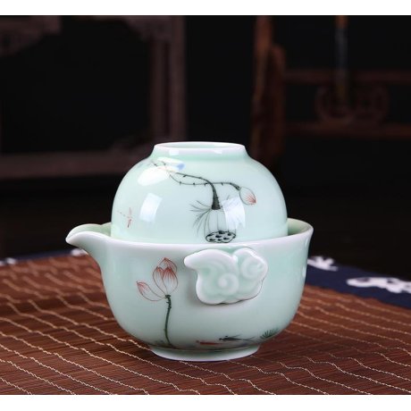 Set de Ceai pentru Calatorie Flori si Nori