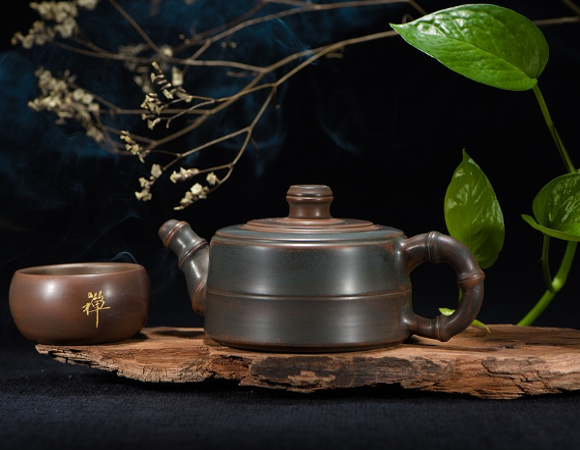 Set japonez ceramic pentru ceai si trandafir